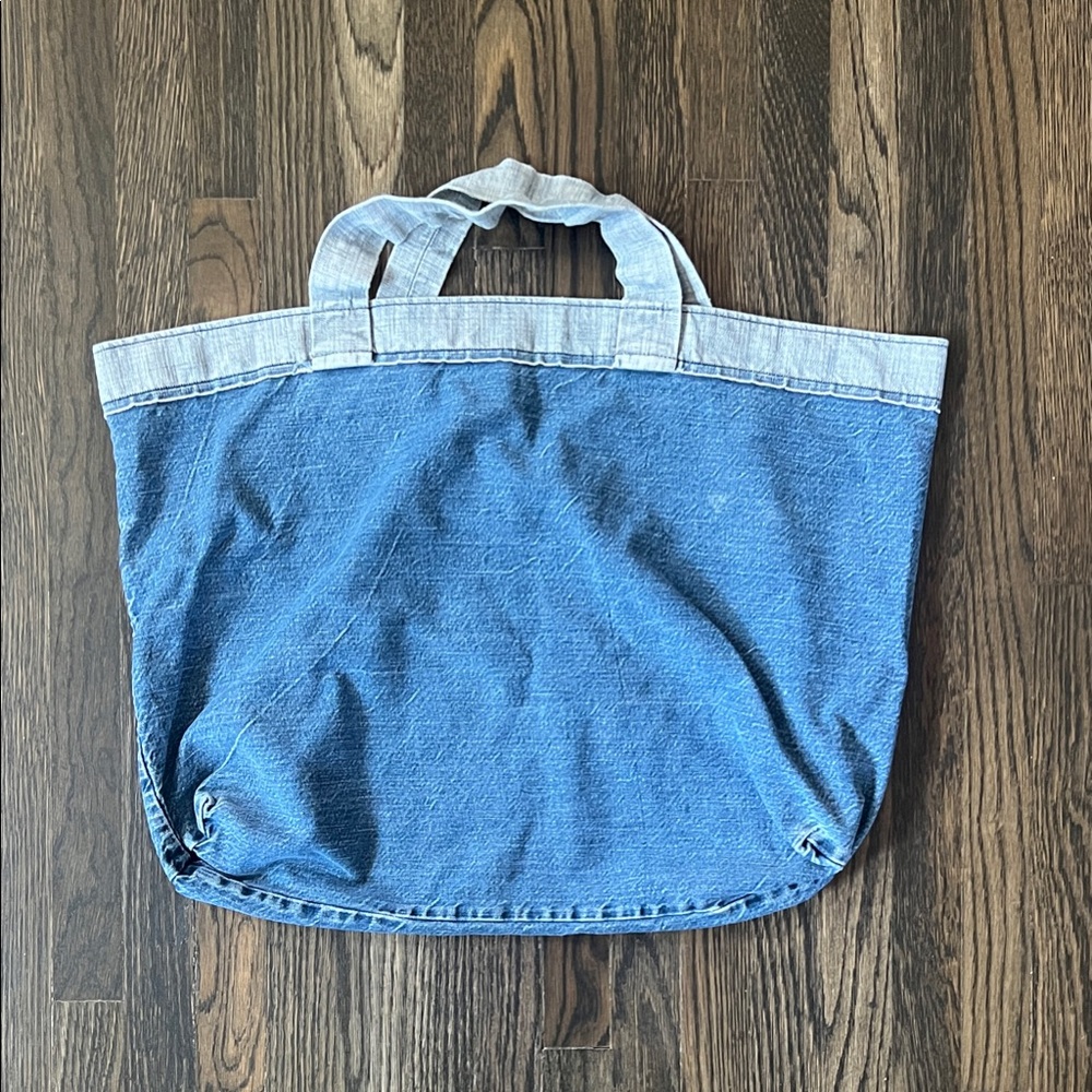 Cleverly Laundry Two-Tone Denim Tote Bag